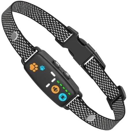 Smart Dog Bark Collar for Small & Medium Dogs (8–50 lbs) – Automatic Bark Control with Beep & Vibration, 7 Sensitivity Levels, Rechargeable & Waterproof, Adjustable Fit