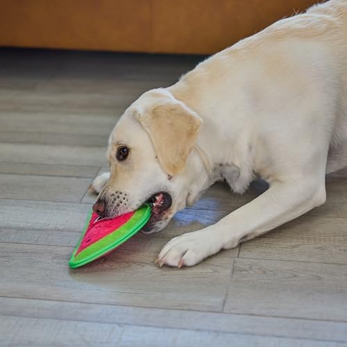 Outward Hound Tough Skinz Durable Chew Squeaky Dog Toy, Watermelon, 9.8"