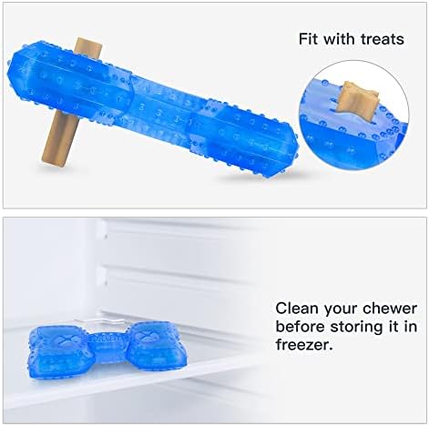 NWK Cooling Chew Toy for Dogs, Puppy Teething Toy (Bone)