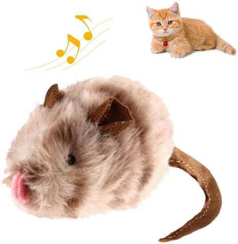 PETGEEK Gigwi Chirping Mouse Cat Toy, Fake Toys for Indoor Cats, Melody Chaser Toys with Hanging Loop for Bored Indoor Adult Cats Kittens Interactive Play (Mouse)