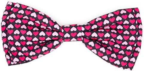 THE WORTHY DOG Spring Patterns Pet Bow Ties for Dogs & Cats, Heartthrob