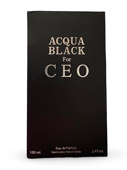A CENTER Acqua Black Ceo Cologne for Men/Eau de Parfum Natural Spray 3.4 Fl Oz Perfume for Men Suitable for All Skin Type Men Fragrance Daily Used