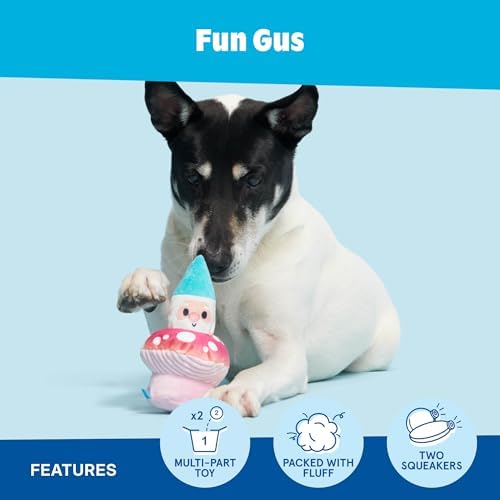 BarkBox Fun Gus Dog Toy - Two-in-One - Toy for Extra Small to Small Dogs