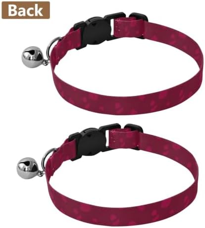 Deep Burgundy Adjustable Buckle Pet Collar 2 Pack Collar for Puppy