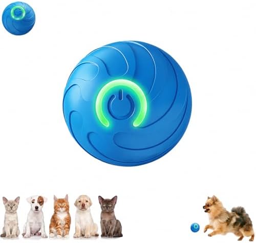 Bubs Bounce Ball (Blue) Smart Jumping Ball Toy for Dogs, Duraspin Dog Bouncing Ball, Interactive Bouncing Toys for Puppy Toys