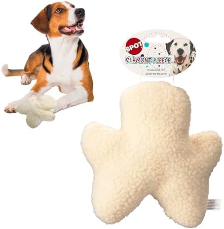SPOT 8in Vermont Style Fleece Chewman Dog Toy – Soft Plush Squeaky Comfort Toy for Small & Medium Dogs and Puppies – Safe for Light Chewers – No Plastic Parts – Calming Cuddly Pet Toy