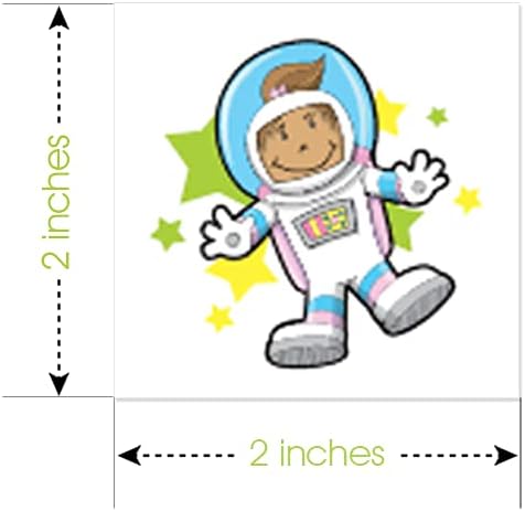 ArtCreativity 144 Individual Outer Space Temporary Tattoos for Kids – 2 Inch Non-Toxic Pre-Cut Astronaut, Alien, Rocket, UFO, Planet Temporary Tattoos - Outer Space Party Favors and Goodie Bag Fillers