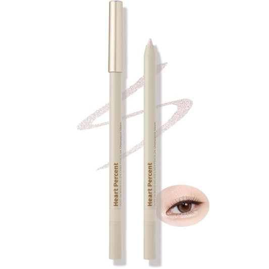 Heart Percent Dote On Mood Gel Eyeliner Pencil – Long-Lasting Waterproof Smudge Proof Smooth Retractable, Aegyo Sal Makeup, Under Eye Highlighter with Built-In Sharpener, #14. Champagne Gleam