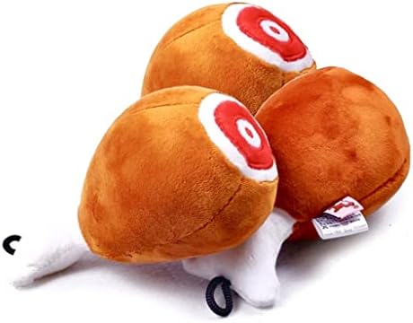 YESWOOD! Turkey Leg Dog Toy,3-Pack Stuffed Squeaky Chicken Leg Drumstick