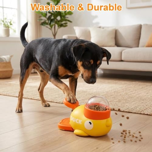 Duck Treat Dispenser for Cats and Small Dogs to Train Problem-Solving Skills,Carrot Rope,Engaging Playtime Activity for Dogs