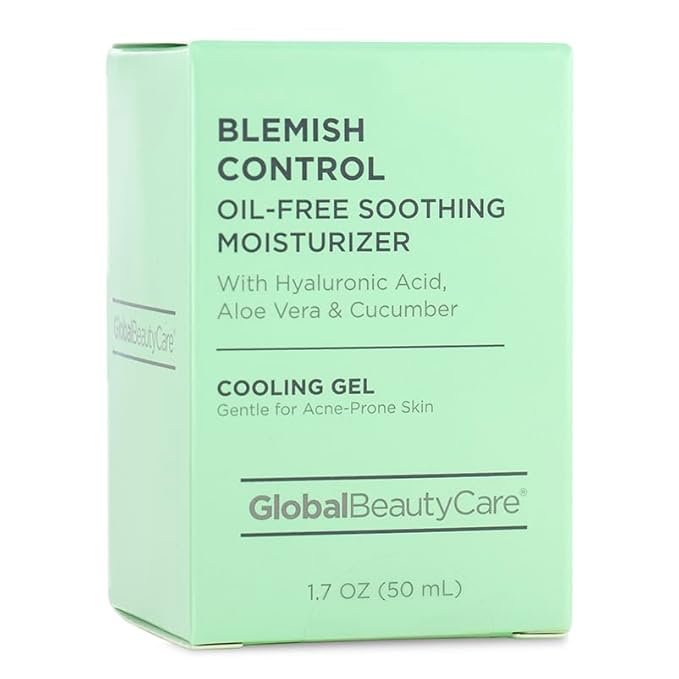 Global Beauty Care Blemish Control Skincare 4-Piece Kit- Facial Cleanser (2.5oz), & Scrub (2.5oz), Spot Treatment (0.5oz) & Facial Moisturizer (1.7oz)– Retinol, Vitamin C, Hyaluronic & Glycolic Acid