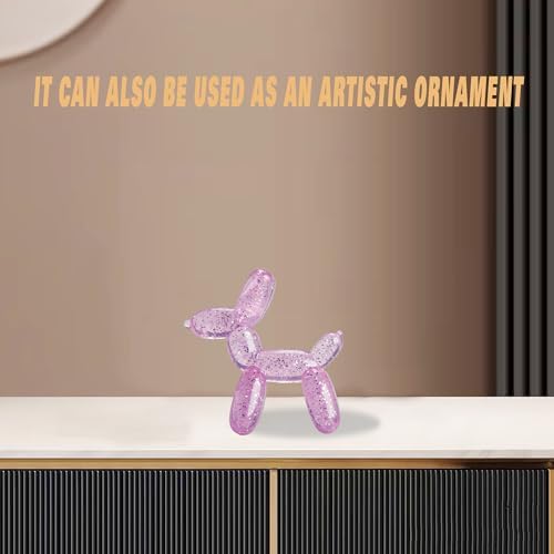 Durable Dog Chew Toy – Balloon Dog Shape, 4.72” for Small & Medium Dogs, Tough Plastic, Interactive Chew Toy for Boredom & Dental Health（Pink）