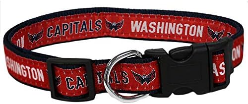 NHL Washington Capitals Collar for Dogs & Cats, Small. - Adjustable, Cute & Stylish! The Ultimate Hockey Fan Collar!