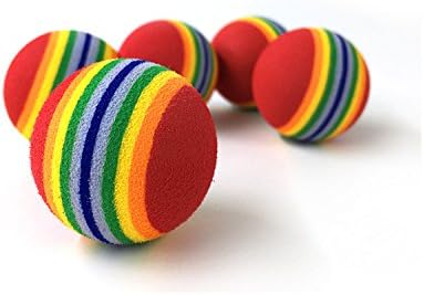 PET SHOW 100 Pack Cat Toy Balls Interactive for Indoor Cats Best Kitten Favorite Gift Soft Foam Ball Chase Quiet Playing Cats Stuff Supplies