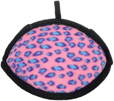 TUFFY - World's Tuffest Soft Dog Toy-Ultimate Odd Ball Pink Leopard-Multiple Layers. Made Durable, Strong & Tough. Interactive Play (Tug, Toss & Fetch). Machine Washable & Floats