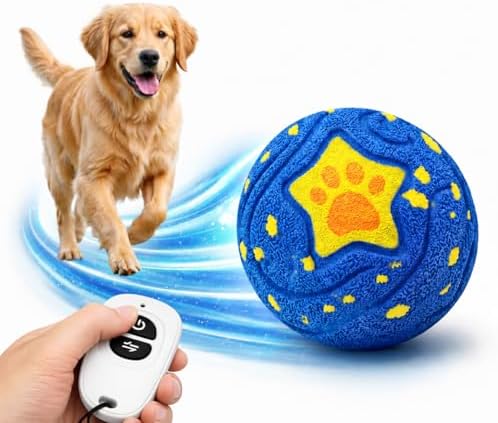 Interactive Dog Ball Toy for Medium & Large, Automatic Moving TPU