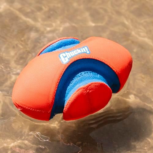 Chuckit! Fumble Fetch Dog Football, Small, Orange and Blue