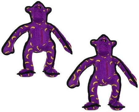 TUFFY® - 2 Pack Original : Monkey Dog Toy : Ultra Durable Plush Dog Toy with Multiple Layers & Reinforced Seams, Washable and Floats, Original Construction