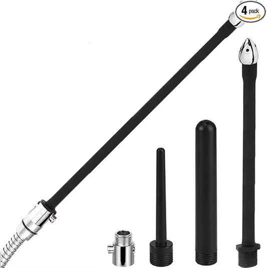 Enema Shower Kit 4-Piece Set with Control Valve Irrigation Kit for Men and Women Personal Cleansing, Easy to Operate