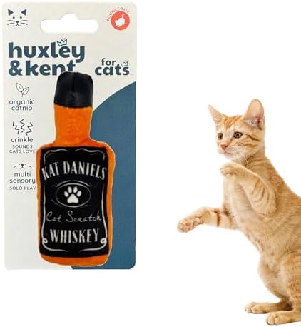 Huxley & Kent Plush Crinkle Catnip Cat Toy, Kat Daniels Whiskey