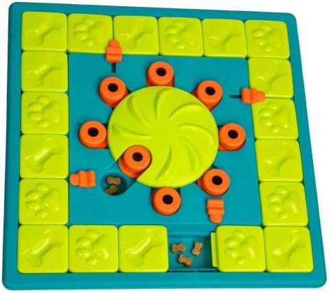 Outward Hound Nina Ottosson MultiPuzzle Dog Toy Treat Puzzle, 15" | Level 4 Expert, 28 Hidden Treat Compartments, Holds 1 Cup Kibble or Treats, Easy Clean, No BPA, Enrichment, Dogs & Puppies