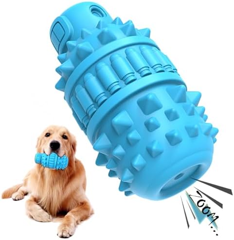 PIFFZEDO Natural Rubber Squeaky Dog Chew Toy for Large Aggressive Chewers