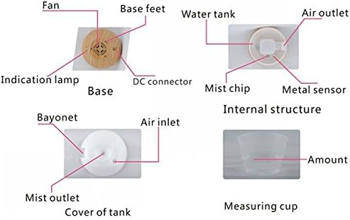 Air Diffuser 02K(BR) Ultrasonic Aromatherapy Diffuser for Essential Oils Air Atomizer, Dark Wood-Grain