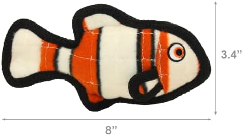 TUFFY® - 2 Pack Original : Fish Dog Toy : : Ultra Durable Plush Toy with Multiple Layers & Reinforced Seams, Washable and Floats, Original Construction