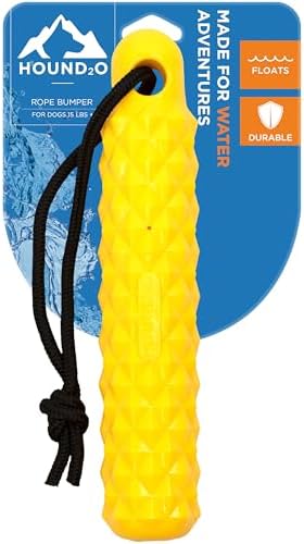 Rope Bumper Dog Toy - Floating Retriever Toy - Yellow Dog Bumper