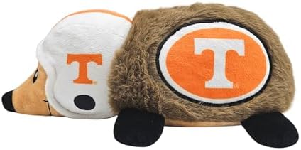 NCAA Tennessee Volunteers Plush Hedgehog Toy for Dogs & Cats, Cool Soft Pet Toy for Fun and Interactive Play, Dog Chew Toy with Squeaker, Licensed Hot Pet Toy
