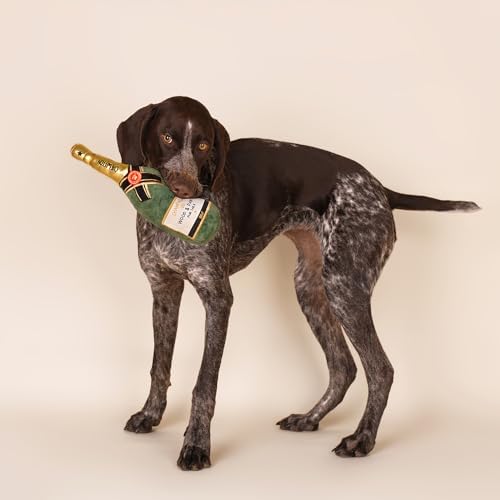 CHEWFFON Dog Toy, Interactive Champagne Shape Squeaky Toy for Boredom