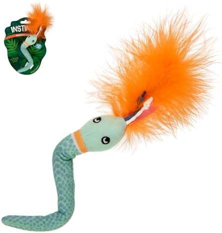 Instincts by SmartyKat HappyNip Tricky Twister Bendable Snake Plush Cat Toy, Contains Catnip & Silvervine - Blue, One Size