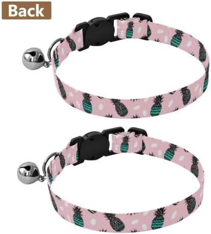 Tropical Pineapple Leaf Cat Collar 2 Pack Collar for Cats Adjustable 10.6 to 17.1 Inches