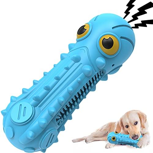 ZIKATON Dog Squeaky Toys for Aggressive Chewers, Durable Chew Toys for Large Medium Breed Dog, Dog Toys, Tough Durable Dogs Toys with Natural Rubber