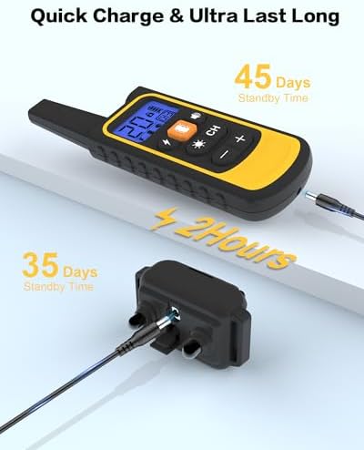 3 Pack Dog Training Collar – Remote Dog Shock Collars with Beep, Vibration and Safe Shock Modes, Rechargeable IP67 Waterproof E-Collars for Small, Medium & Large Dogs with LED Night Light