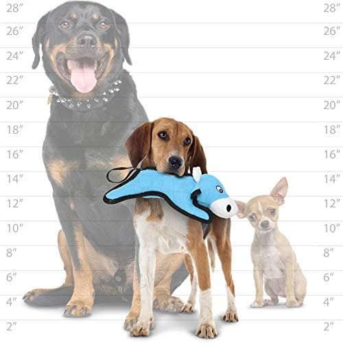 TUFFY® : 2 Pack Jr Cow Dog Toy: Ultra Durable Plush Toy with Multiple Layers & Reinforced Seams, Washable and Floats, Original Construction