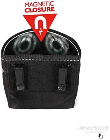 EzyDog SnakPak Wearable Dog Treat Bag with Magnetic Closure - Black