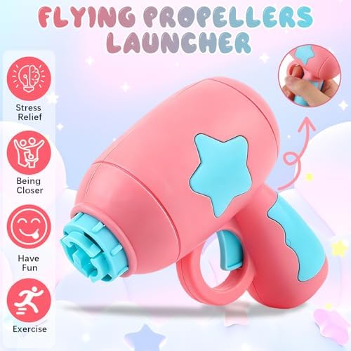 Cat Fetch Toy, 2026 Interactive Light-Up Flying Disc Launcher & Fetch Toy for Cats, Cat Toy Propeller Launcher for Training & Hunting (A)