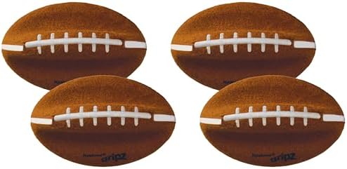 Nylabone Power Play Felt Football Gripz Fetch Toy, Squeaky Ball Chew Toy for Dogs, Medium (1 Count) (Pack of 4)