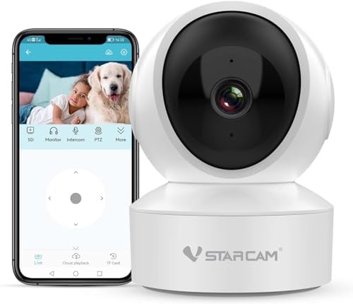 VSTARCAM Indoor Security Camera, 1080P HD WiFi Camera, Baby Camera, Pet Camera, Baby Monitor with Night Vision 2-Way Audio, Dog Camera with Phone APP, Motion Detection & Cloud Storage 02