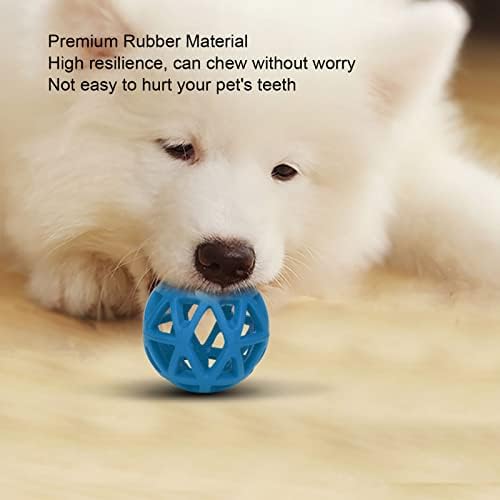 Dog Toy Ball - Hollow Dog Ball Bite Teeth Grinding Interactive Rubber Pet Chewing Ball Toy for Indoor Outdoor (Medium)