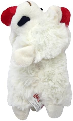 Multipet Lamb Chop Dog Plush Toy-Squeaky Toy for All Dogs - Extra Soft Plush - Stuffed Animal Dog Toy for Cuddling & Playing - Cute Pet-Toy (6", Cream) (Pack of 2)