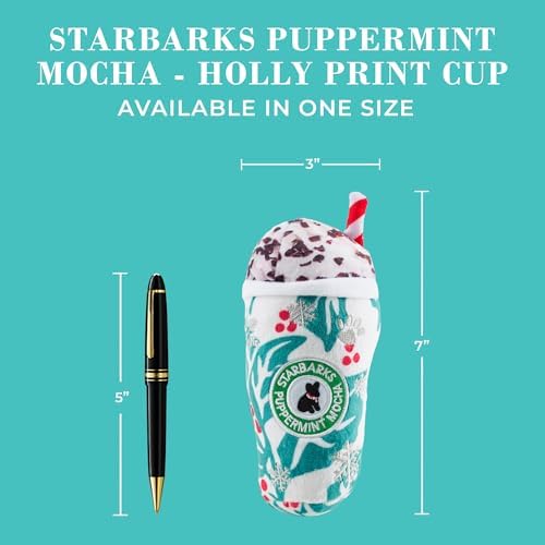 Haute Diggity Dog Starbarks Puppermint Mocha Plush Dog Toy Drink Parody Toy