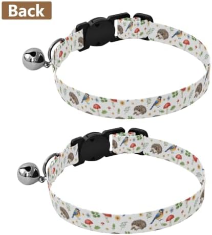 Hedgehogs Collars for Cats, 2 Pack Breakaway Cat Collars with Bell