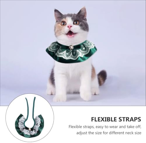 Cat Lace Collar with Pearl Bow Neck Tie Adjustable Polyester