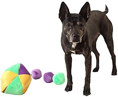 Midlee Hide a Ball Dog Puzzle Toy with 8 Plush Squeaker Balls (Large)
