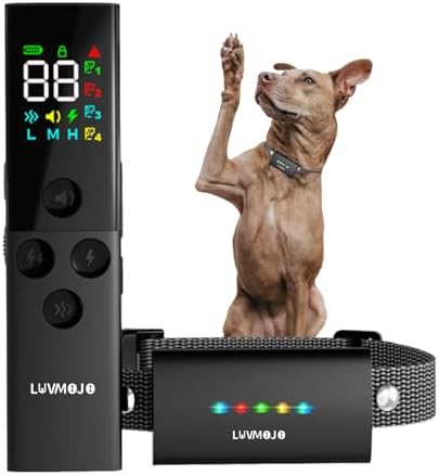 4 Dogs Shock Collar, 1640FT Dog Training Collar with Remote, Waterproof Electric Educator, Smart Anti-bark Trainer, 4 Modes Stop Bad Behaviors, Security Lock, Rechargeable e-Collar for Puppy
