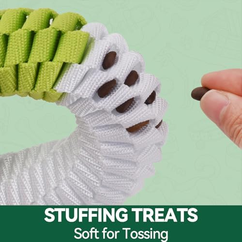 AUSCAT 2PCS Carrot Dog Rope Toy, Durable Tug of War Toy with Squeaker, Braided Teething Toys for Small Medium Large Dogs