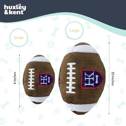 Huxley & Kent Power Plush Squeaky Dog Toy, Hk Football, Small