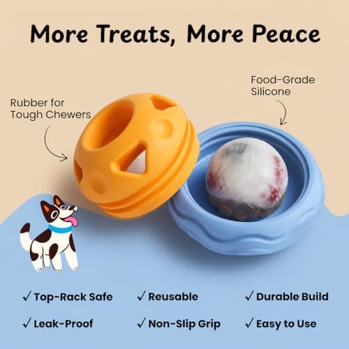 Nocciola Enrichment Dog Licking Toy, Frozen Treat Feeder for Large Dogs, Freezable Rubber Dog Lick Bowl Long-Lasting to Keep Them Busy, Engagement & Anxiety Relief (X Large)